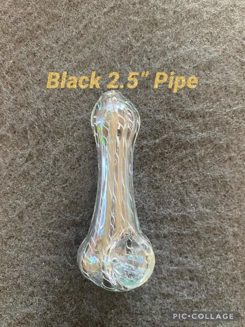 Black 2.5” Glass Pipe