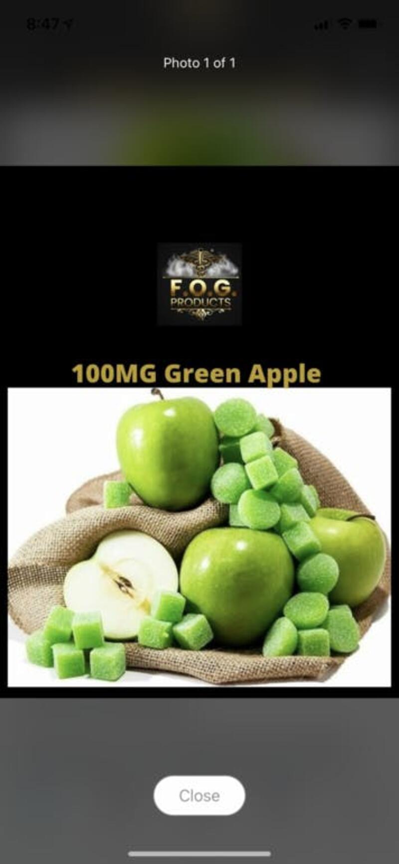 Green Apple Gummies 500MG