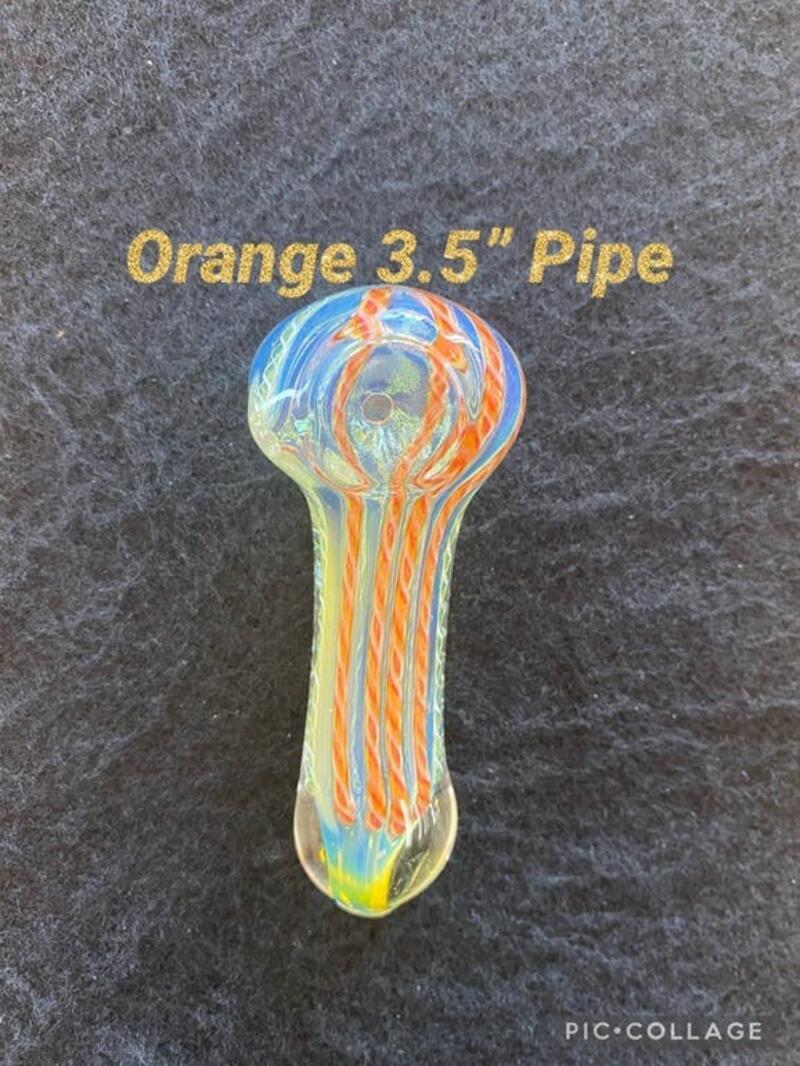 Orange 3.5” Glass Pipe