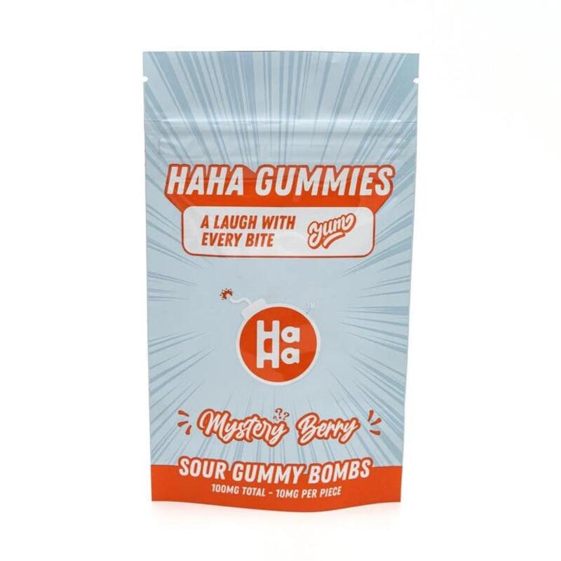 HaHa Mystery Berry Sour Gummy Bombs 100mg