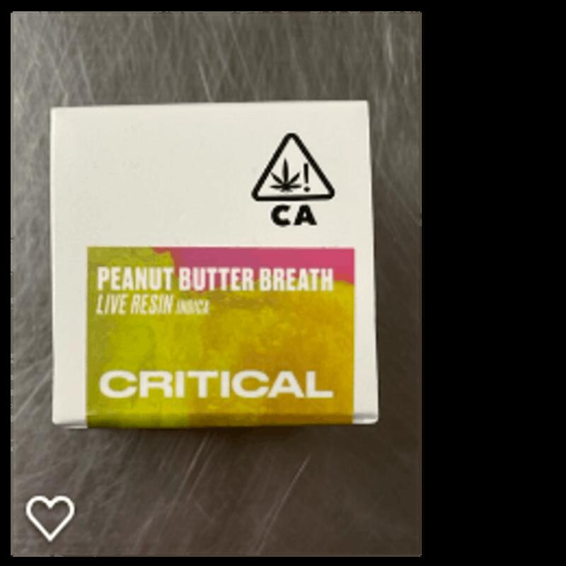 Critical 1g Peanut Butter Breath Live Resin 70.11%