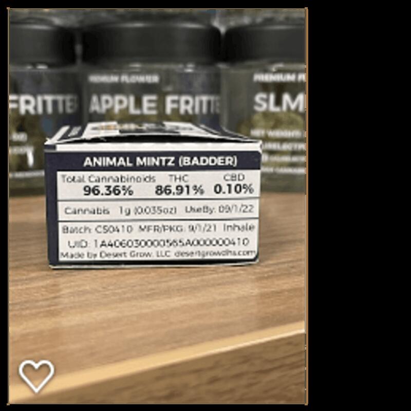 Cali Select 1g Animal Mintz Badder 87%