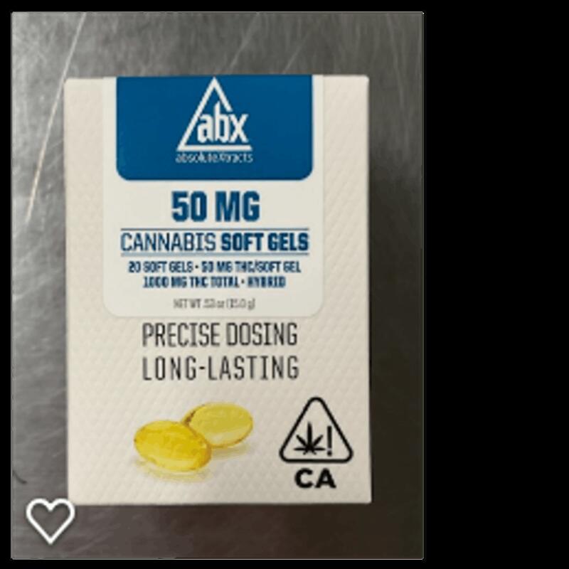 ABX 50mg THC Capsules 20pk