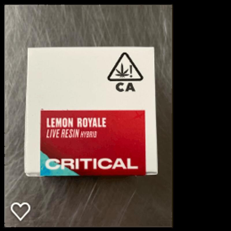 Critical 1g Lemon Royale Live Resin 79.75%
