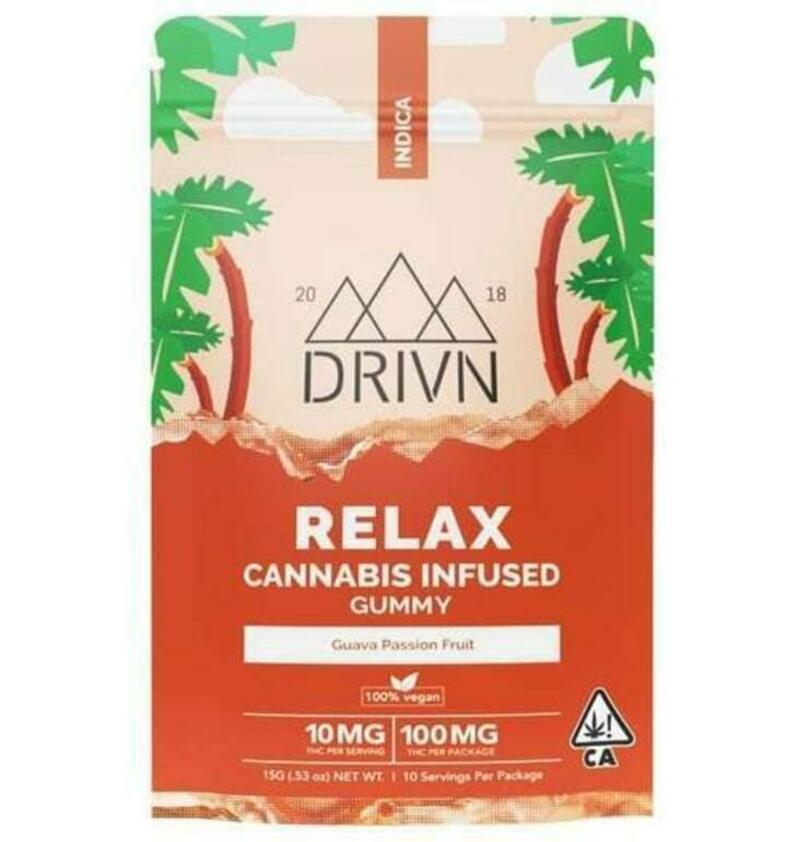 100mg Guava Passion Fruit Relax Gummy DRIVN