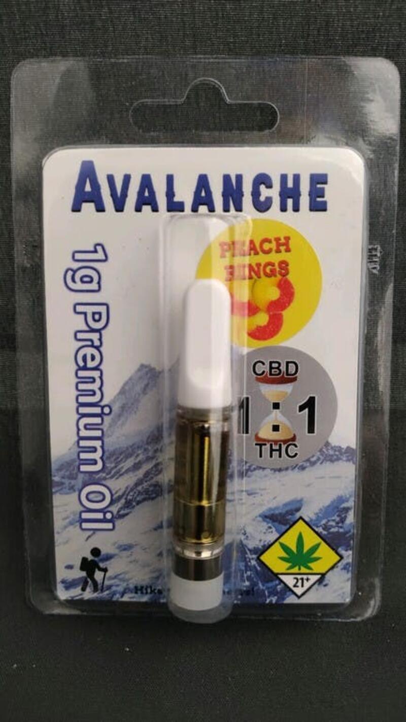 Avalanche Cartridge - Peach Rings 1:1 CBD:THC