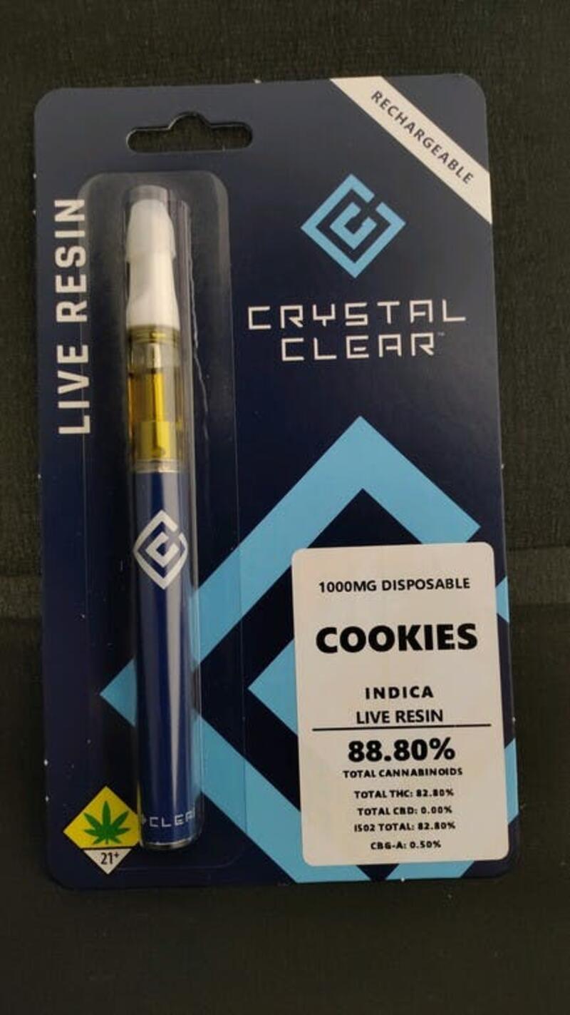 Crystal Clear Disposable Cartridge - Cookies
