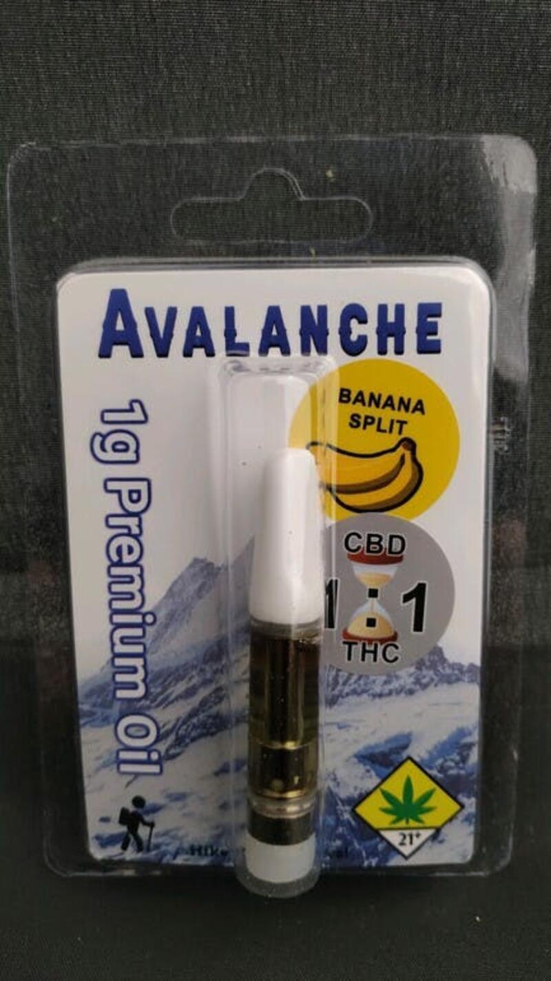Avalanche Cartridge - Banana Split 1:1 CBD:THC