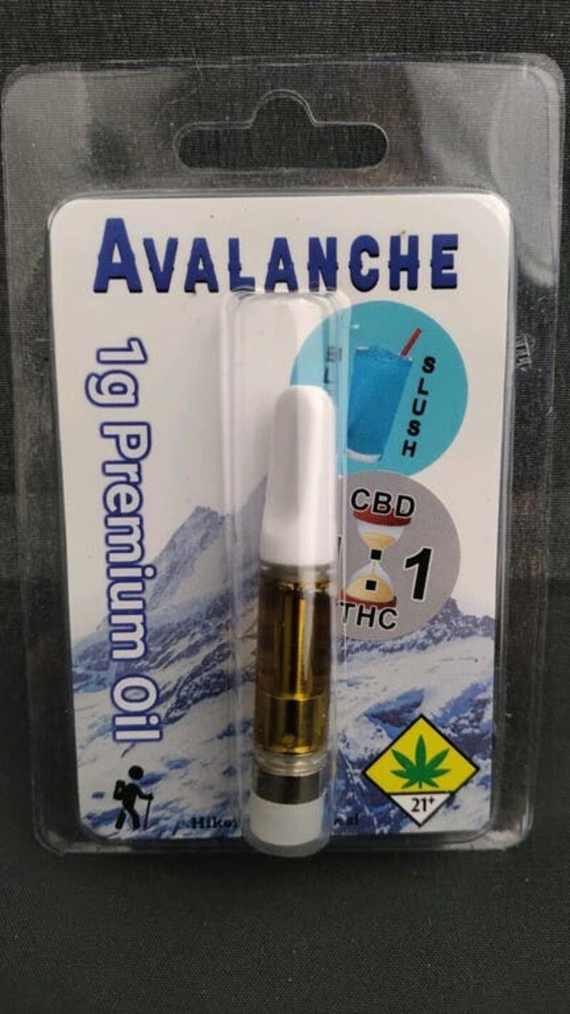 Avalanche Cartridge - Blue Slushee 1:1 CBD:THC