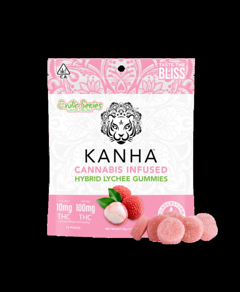 Kanha Hybrid Lychee Gummies 100mg - Exotic Series