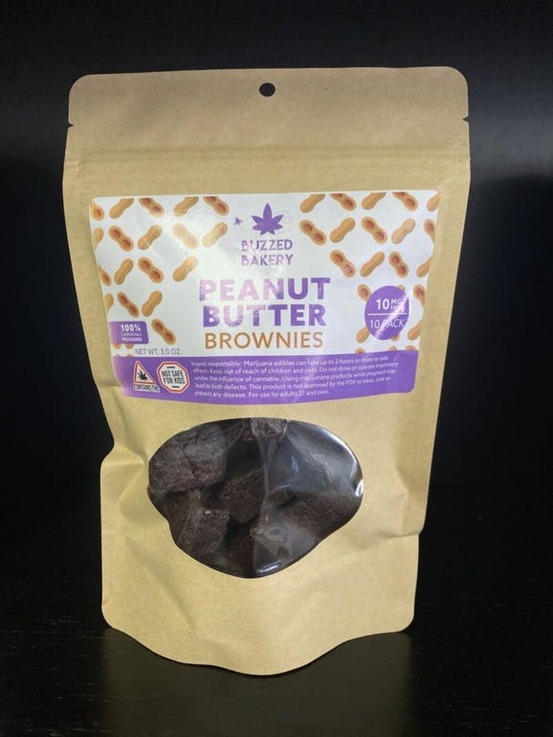 100mg Peanut Butter Brownies by Buzzed Bakery