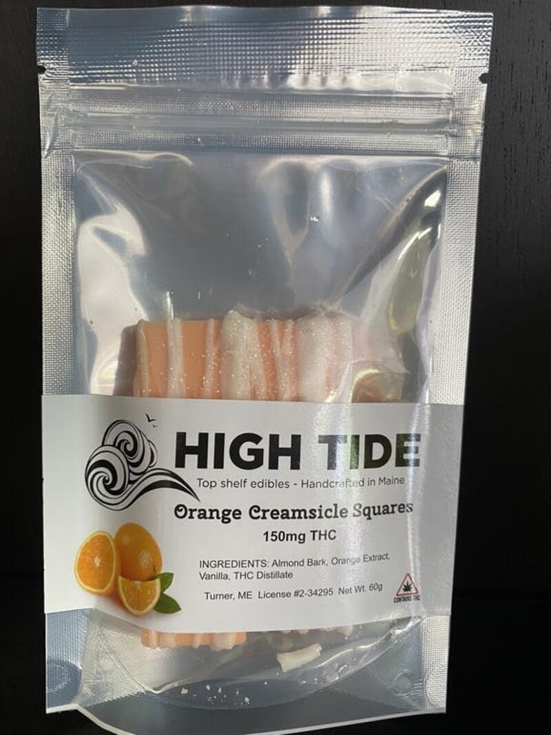 150mg Orange Creamsicle Squares by High Tide Edibles
