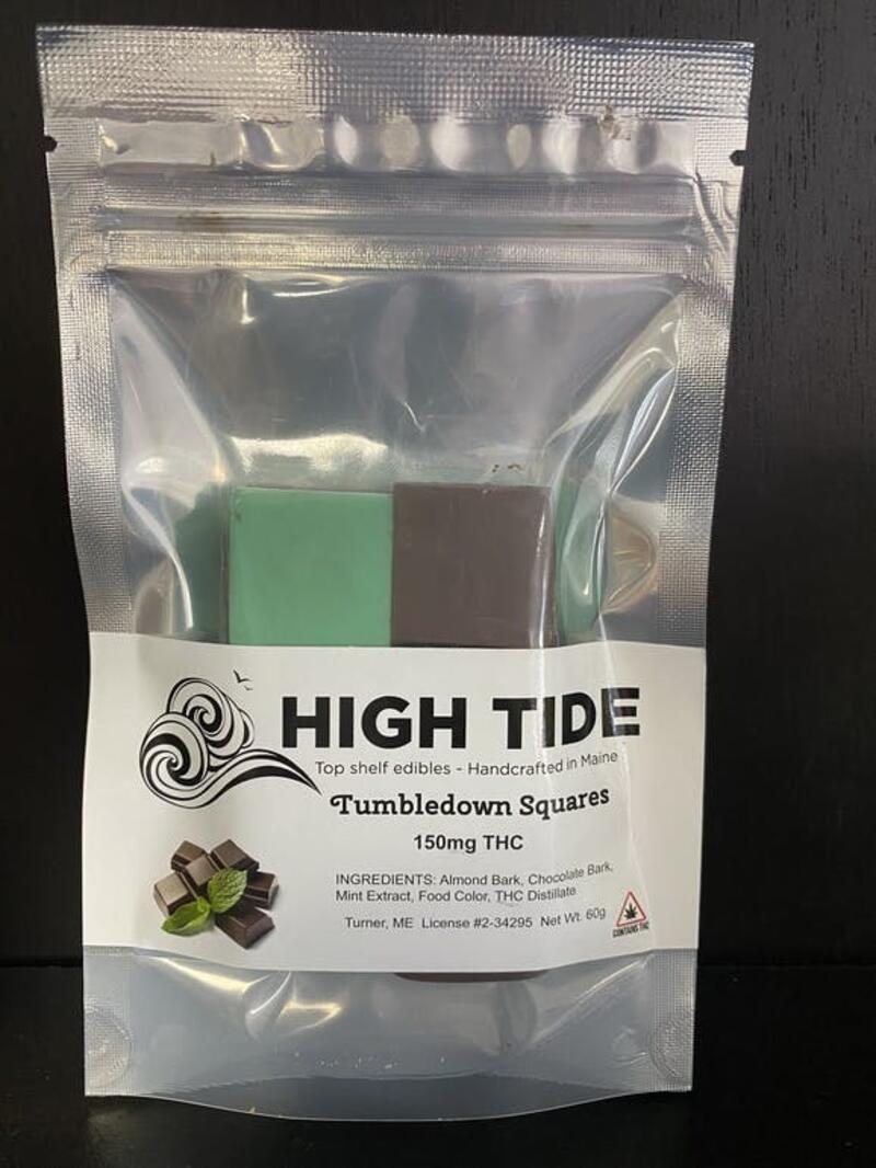 150mg Tumbledown Chocolate Mints by High Tide Edibles