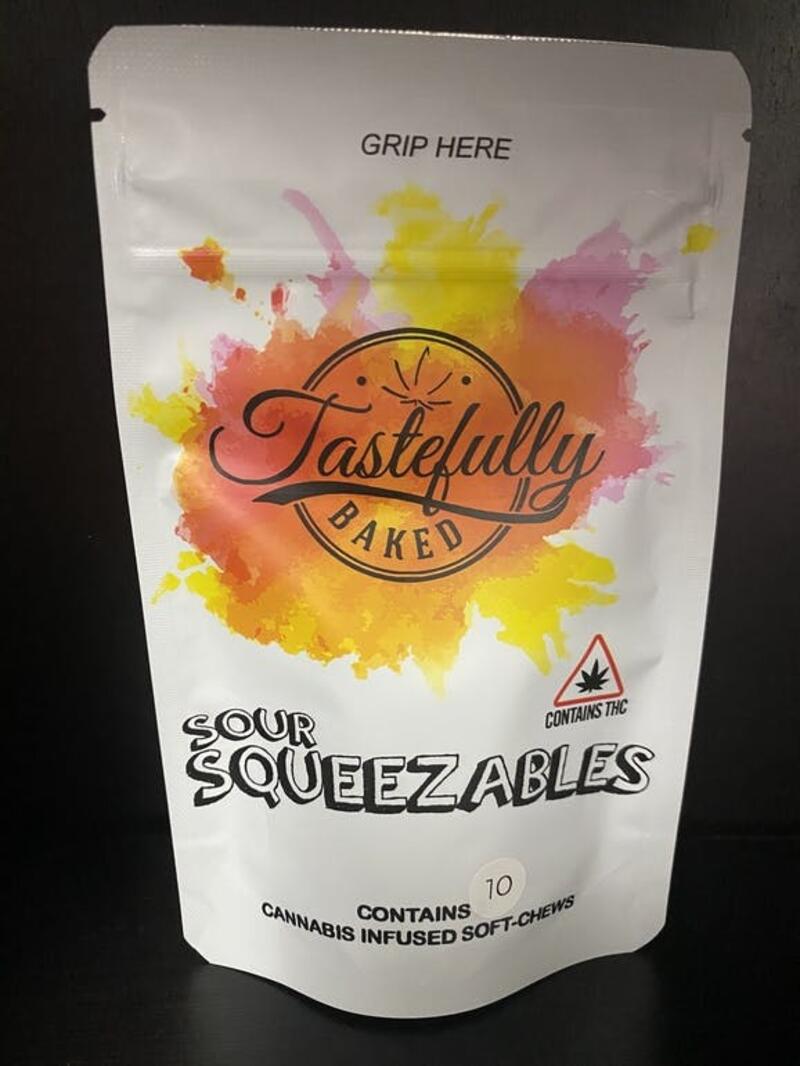 220mg Sour Squeezables by Tastefully Baked
