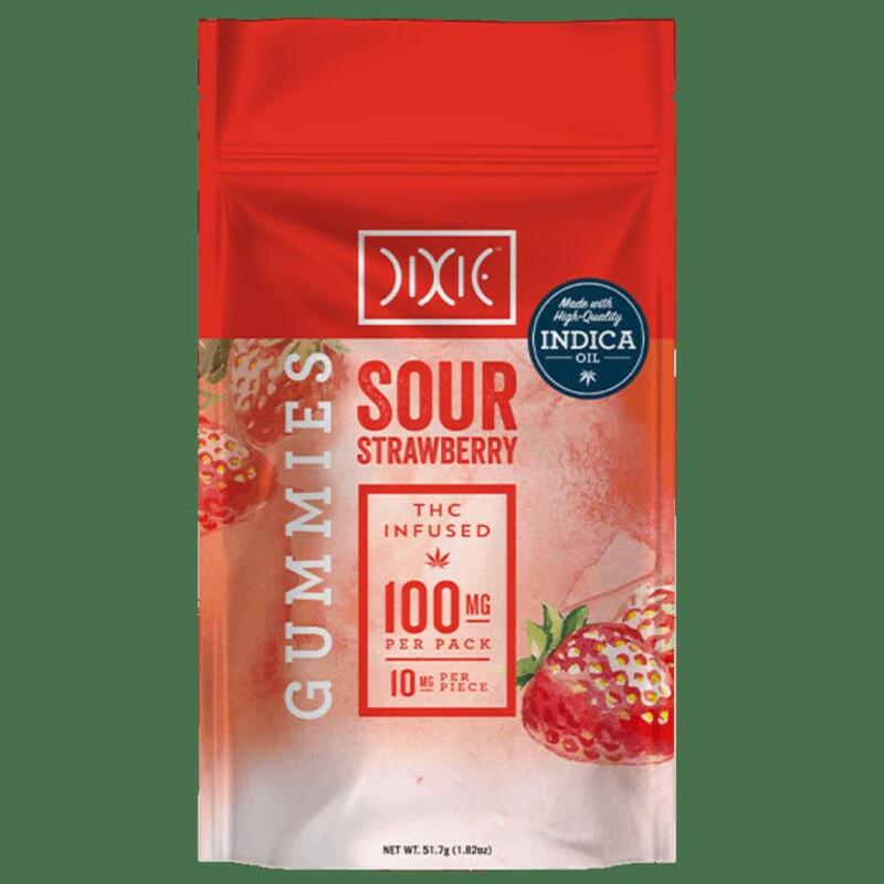 Gummies | Sour Strawberry [Indica] | [10pk]