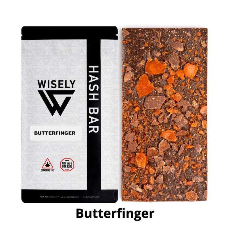 Butterfinger Hash Rosin Bar 100mg Hash Rosin By Wisely Hash Factory