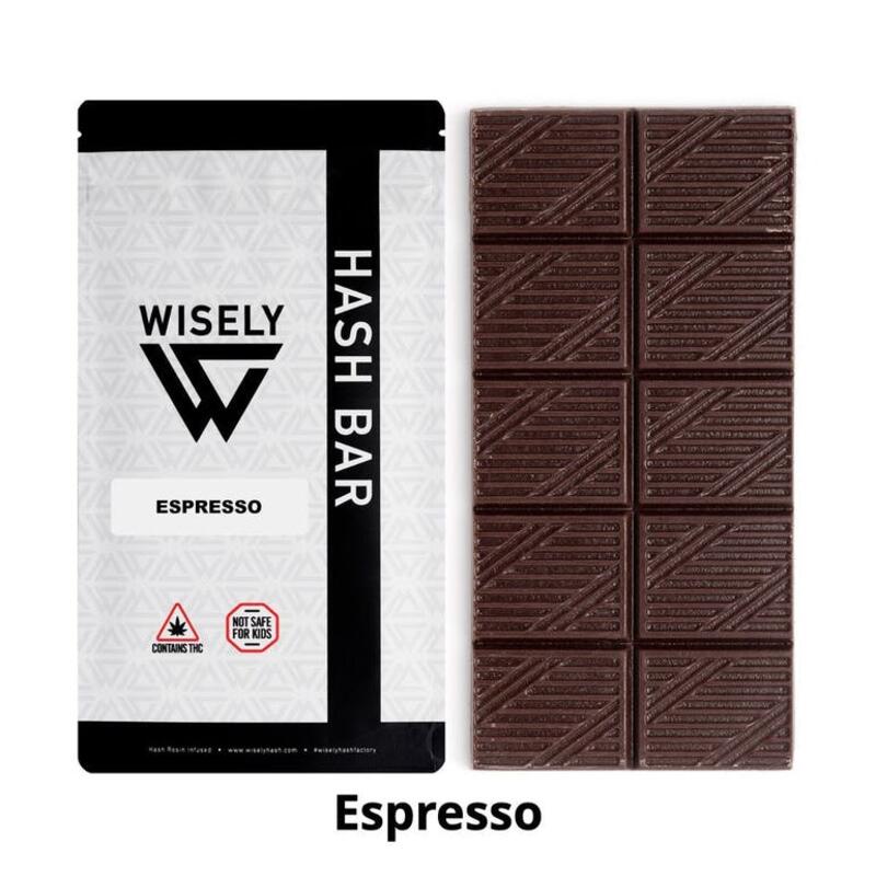 Espresso 100mg Hash Rosin Bar by Wisely Hash Factory