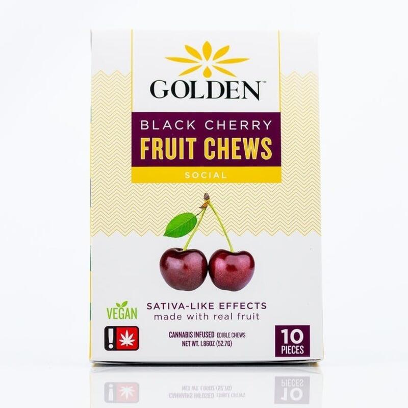 Golden Blast Black Cherry Fruit Chews 10 Pack