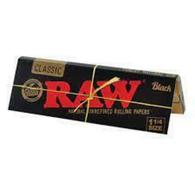 Rolling Papers - Classic Black 1 1/4 - Rolling Papers - Raw Classic Black 1 1/4