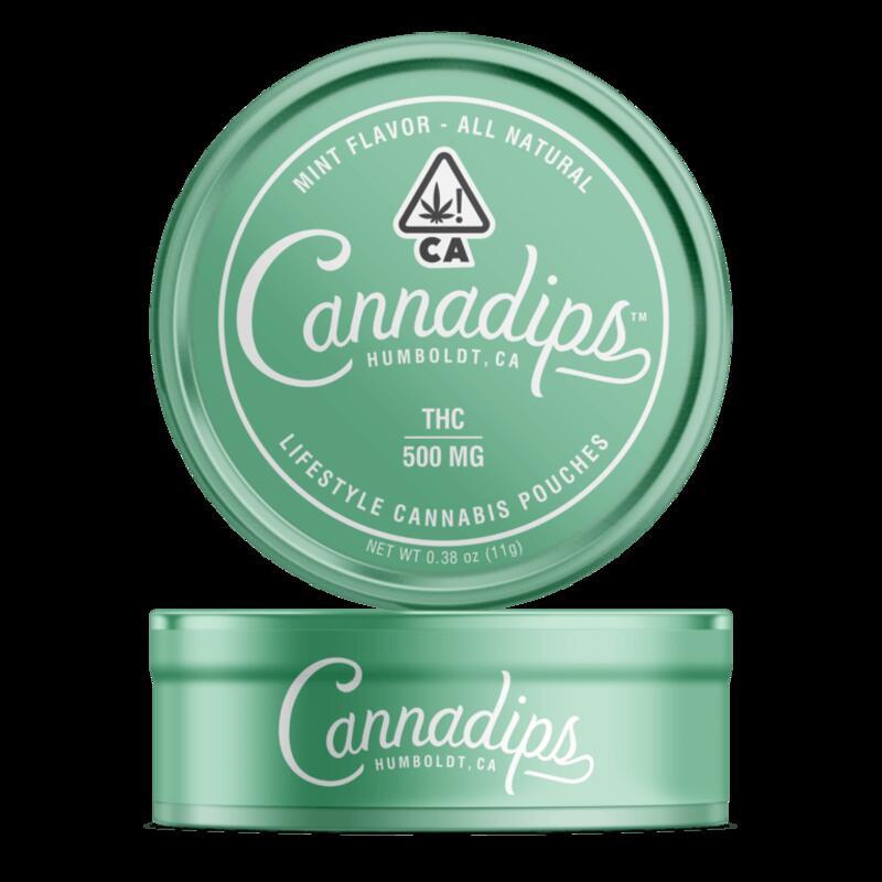 Cannadips Mint Pouches (THC), High-Dose Tin