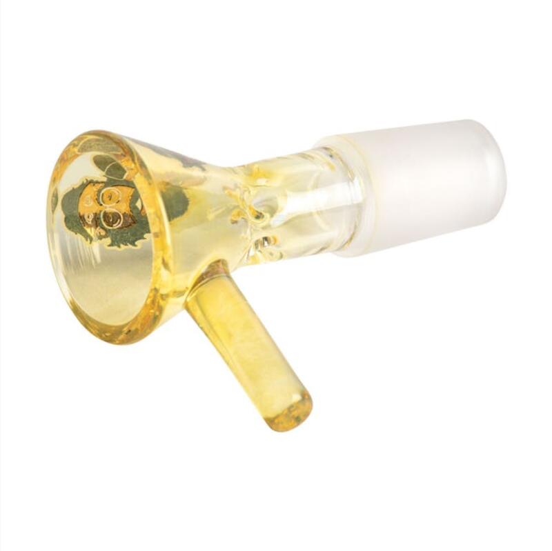 Cheech & Chong Glass 14mm Pull-Out Bowls - Colour Changing w/Gold Foil Heads Logo