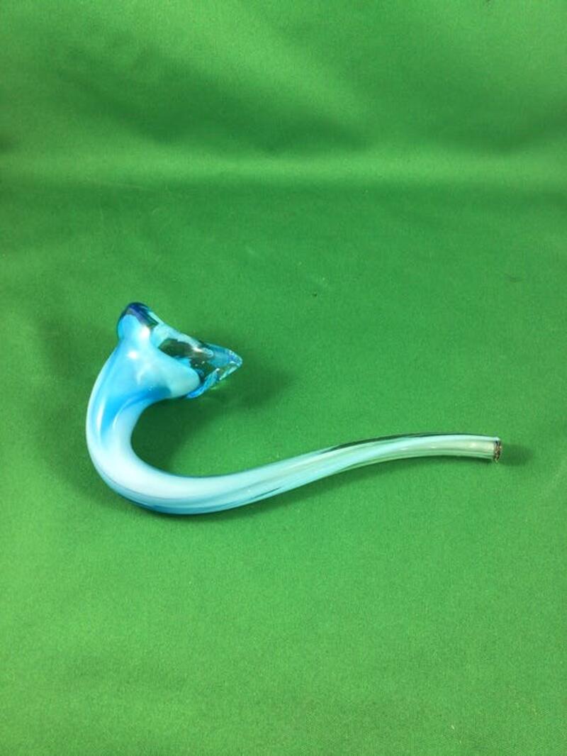 7" Blue Lilly Glass Pipe