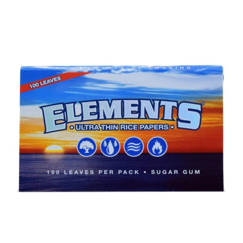 Elements Thin Rice Rolling Papers - Thin Rice Rolling Papers Rolling Papers, Cones and Filters
