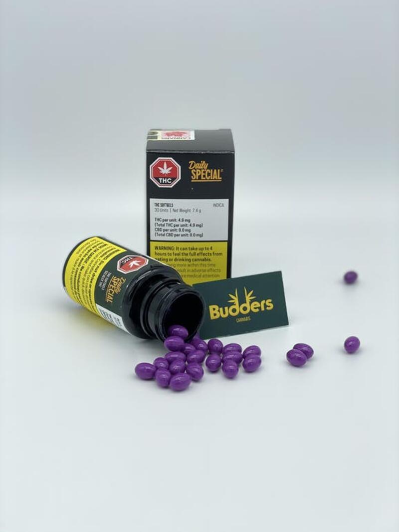 Indica THC Softgels - 30 Capsules