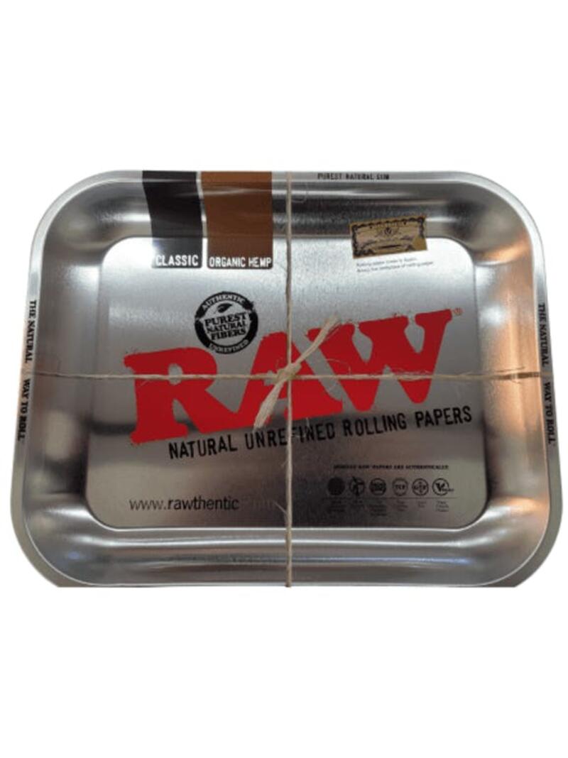 Raw Silver Rolling Tray Large