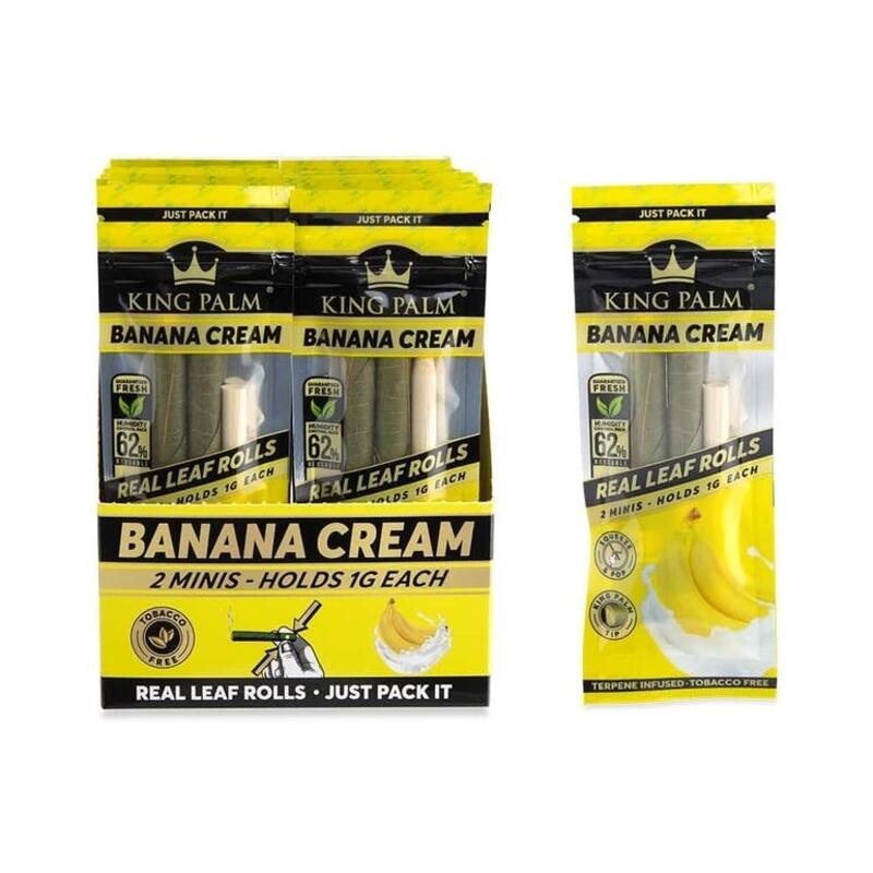 King Palm Banana Cream Mini Wraps 2/pk
