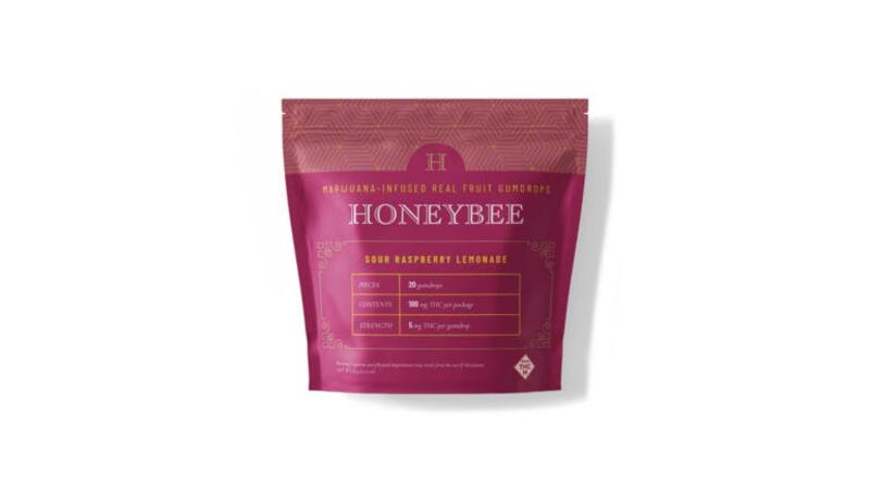 Honeybee Sour Raspberry Lemonade Gumdrops 20pk