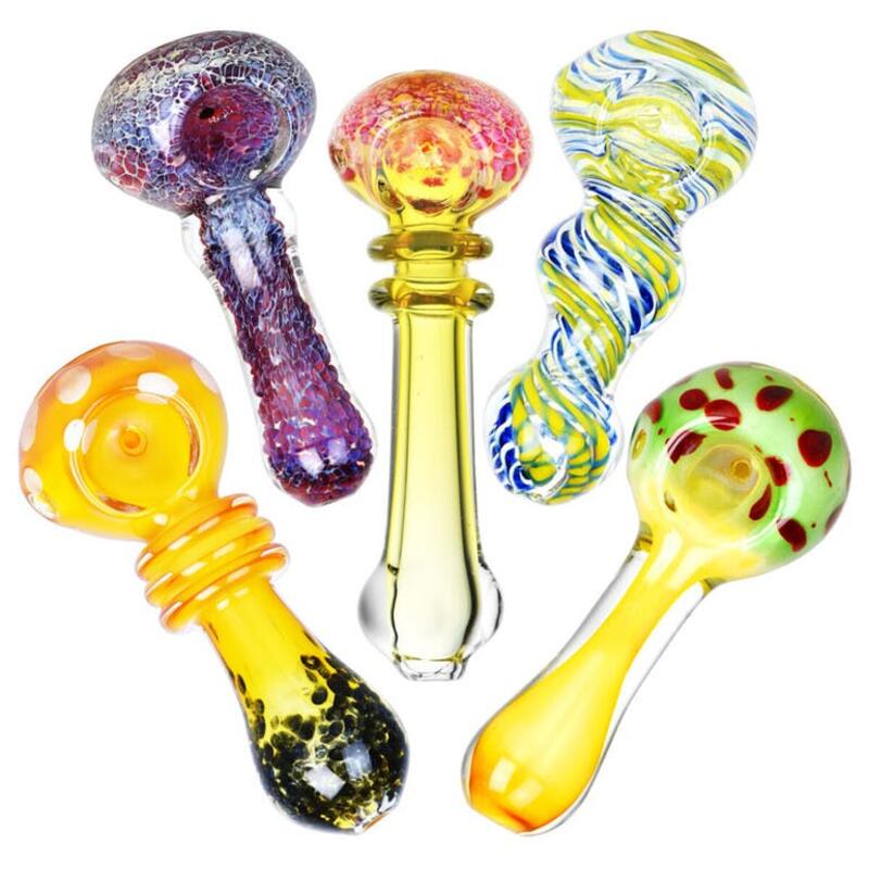 Colorful Worked Fancy Spoon Pipe