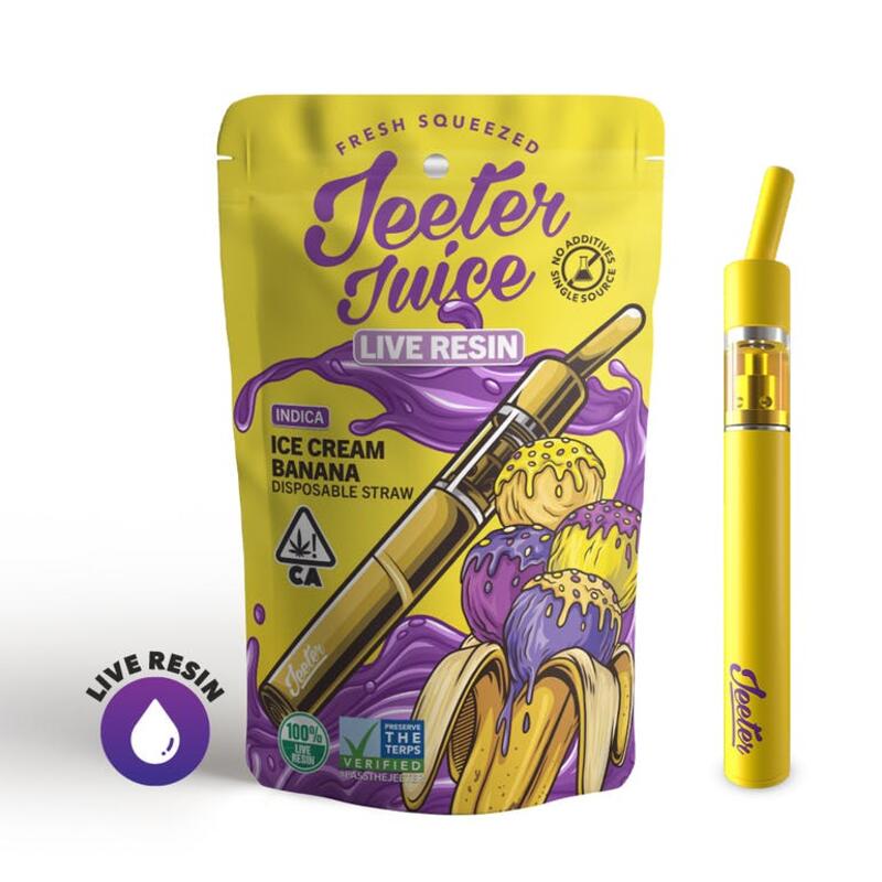 Jeeter Juice Disposable Live Resin Straw - Ice Cream Banana
