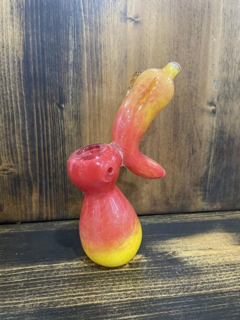 4" Hand Bubbler (Orange and Red)