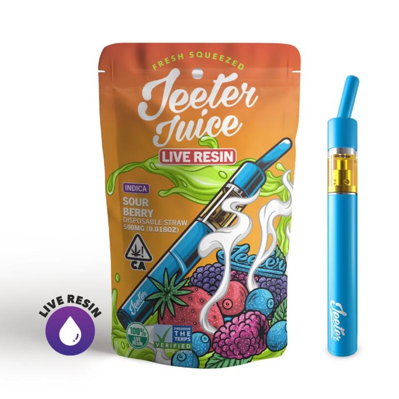 Jeeter Juice Disposable Live Resin Straw - Sour Berry