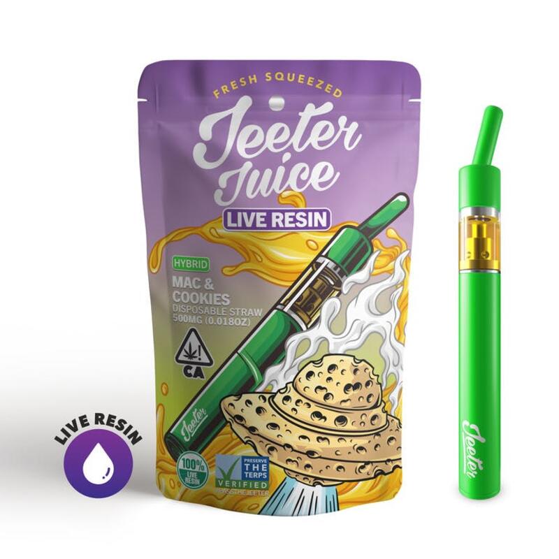 Jeeter Juice Disposable Live Resin Straw - Mac & Cookies