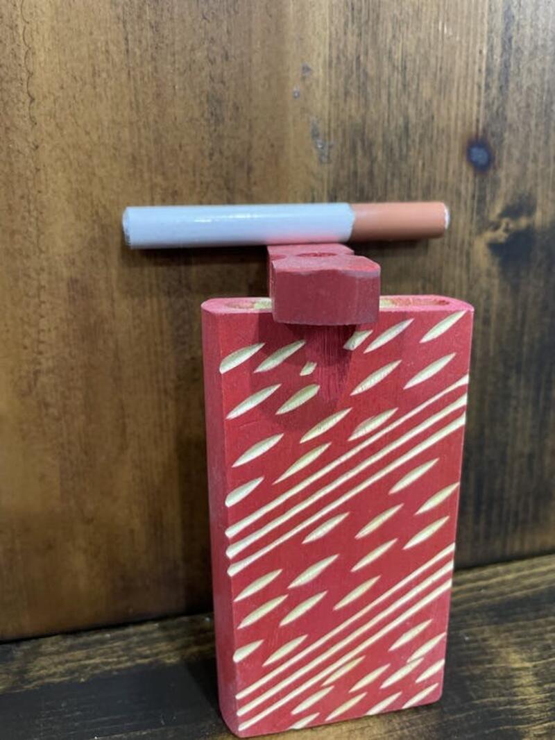 4 inch red wooden dugout