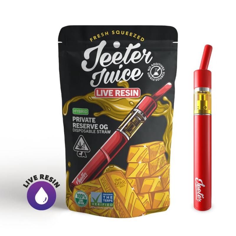 Jeeter Juice Disposable Live Resin Straw - Private Reserve