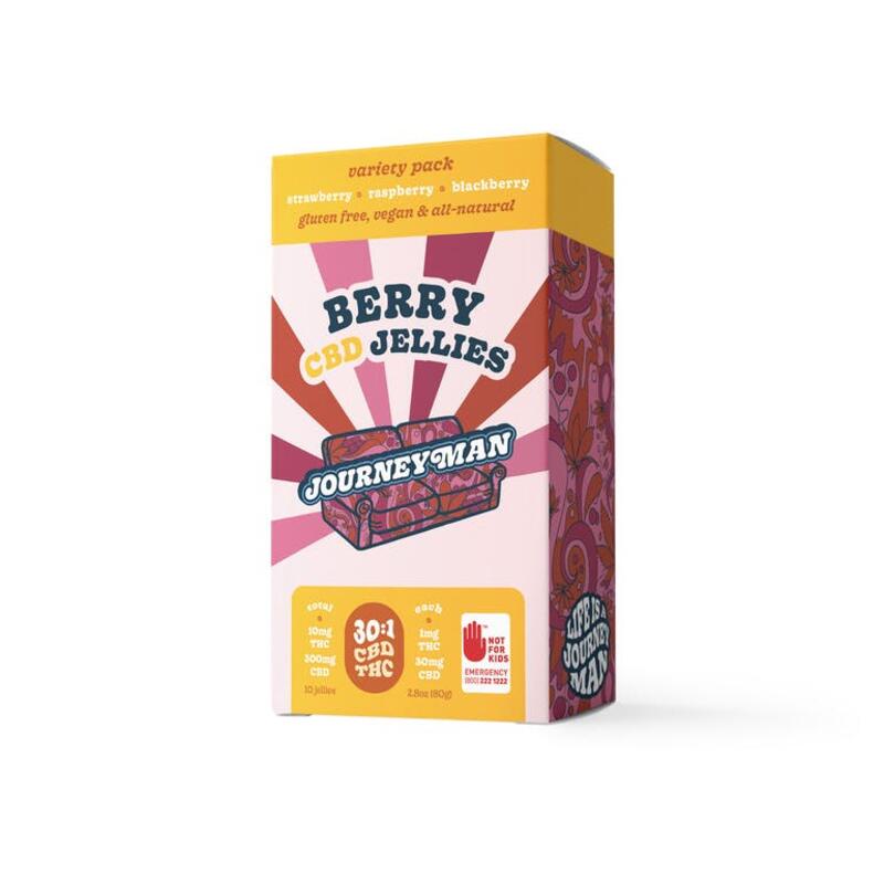 30:1 Berry CBD Jellies (300mg CBD/10mg THC)