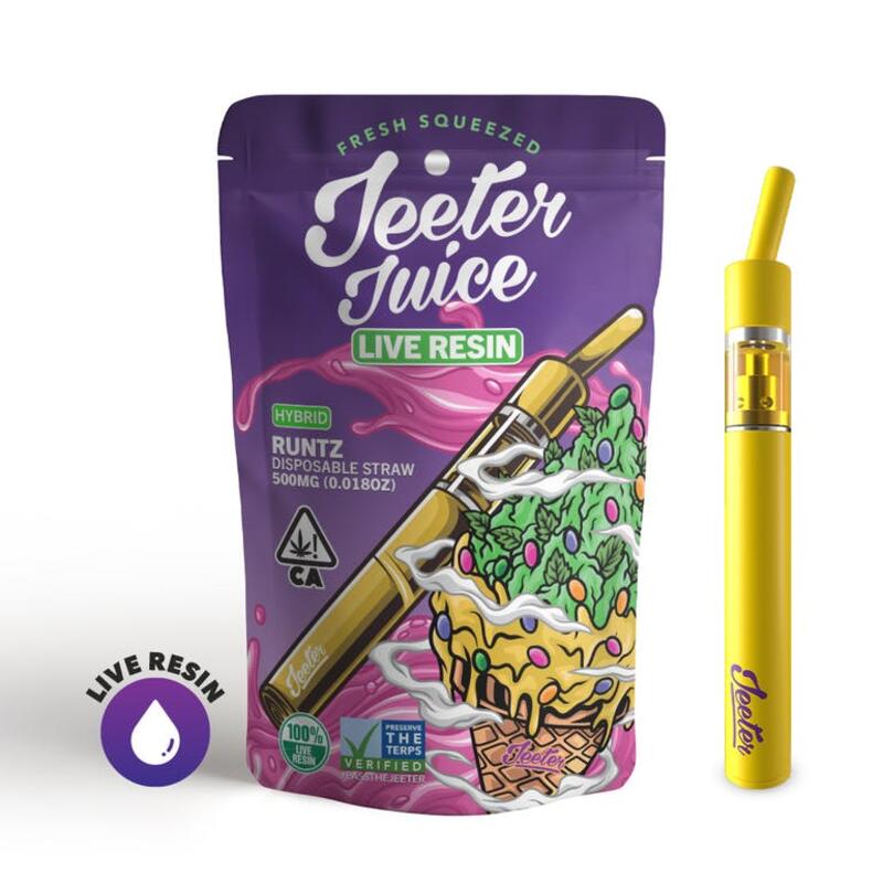 Jeeter Juice Disposable Live Resin Straw - Runtz
