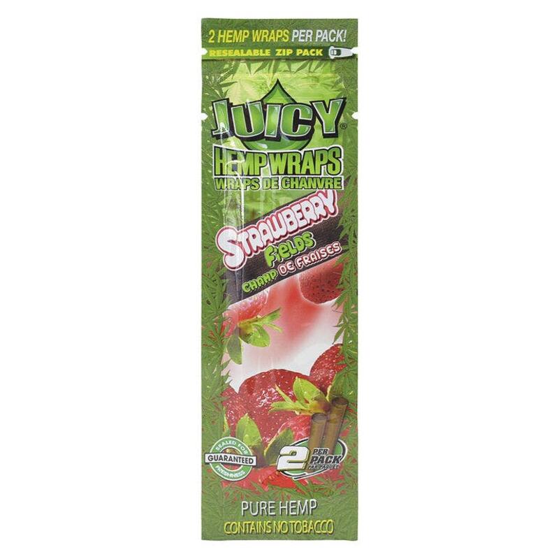 Juicy Jays - Hemp Wraps Strawberry Fields - 2pcs