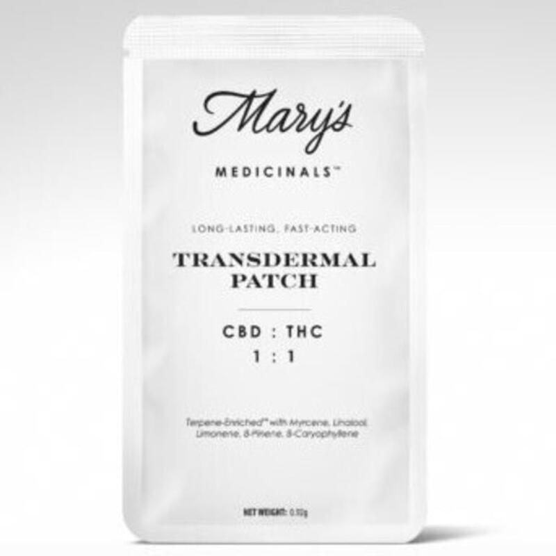 1:1 CBD:THC TRANSDERMAL PATCH 15MG