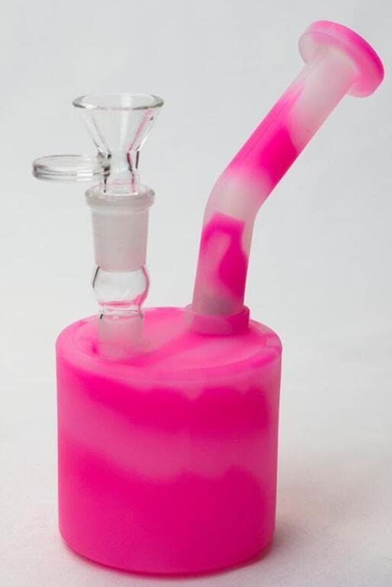7" Detachable silicone bubbler - Pink - 6963
