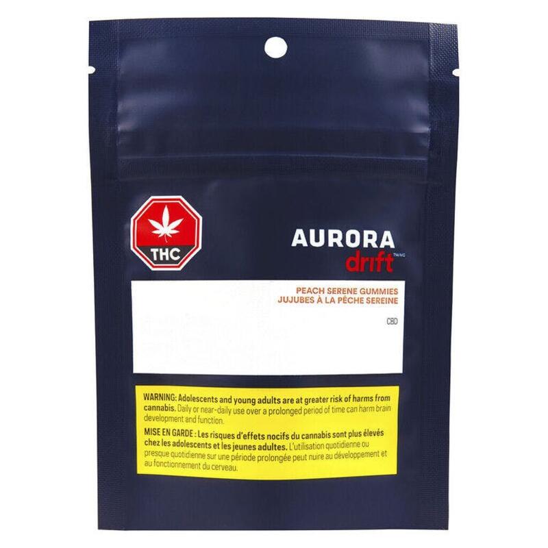 Aurora Drift - Peach Serene CBD Soft Chews Hybrid - 5x4.3g