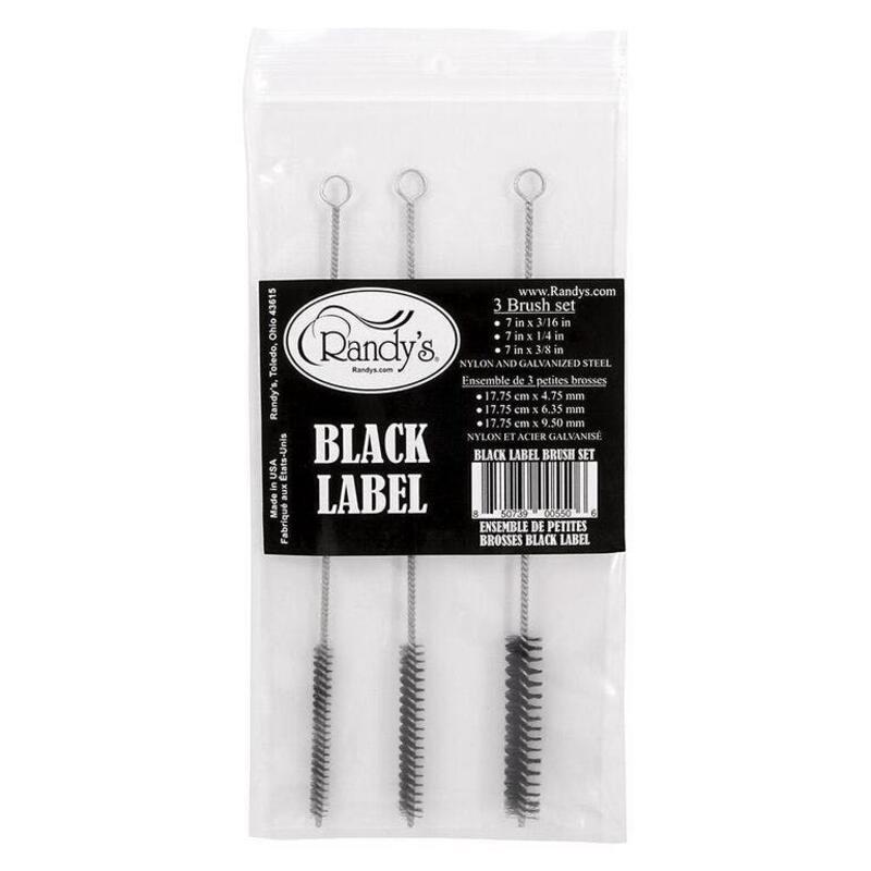 Nylon & Galvanized Steel Cleaning Brush - Black 3 Pack