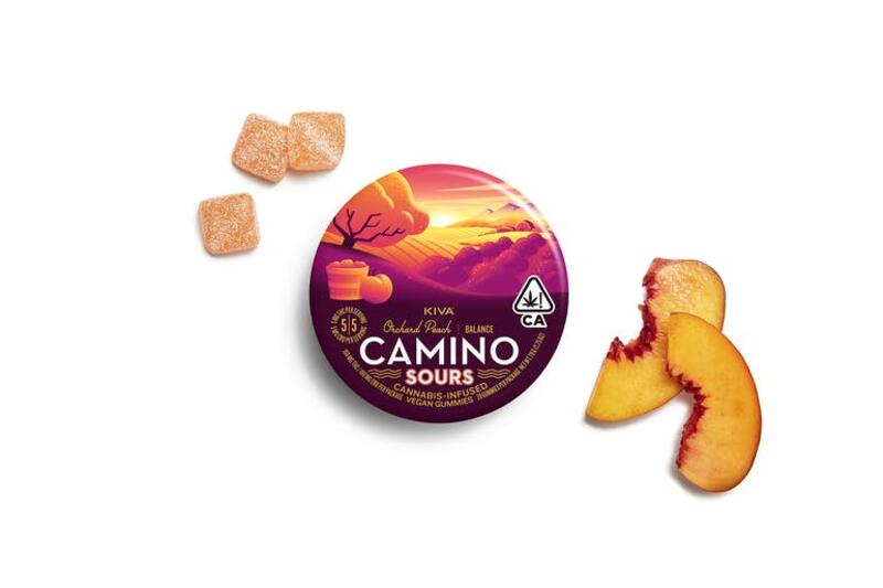 Camino Sours Orchard Peach Gummies 1:1 CBD:THC 100:100mg