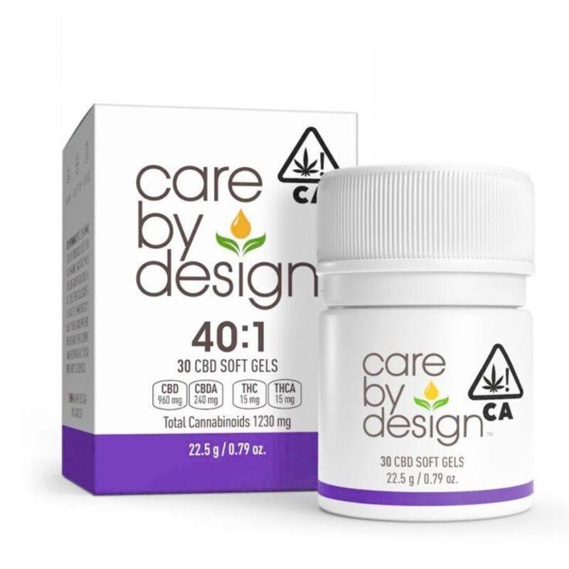 Care By Design 40:1 CBD Soft Gels 30ct