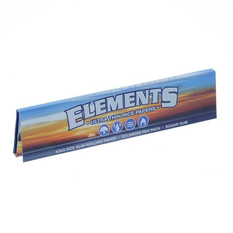 Elements - Rice Rolling Papers - 1 1/4"