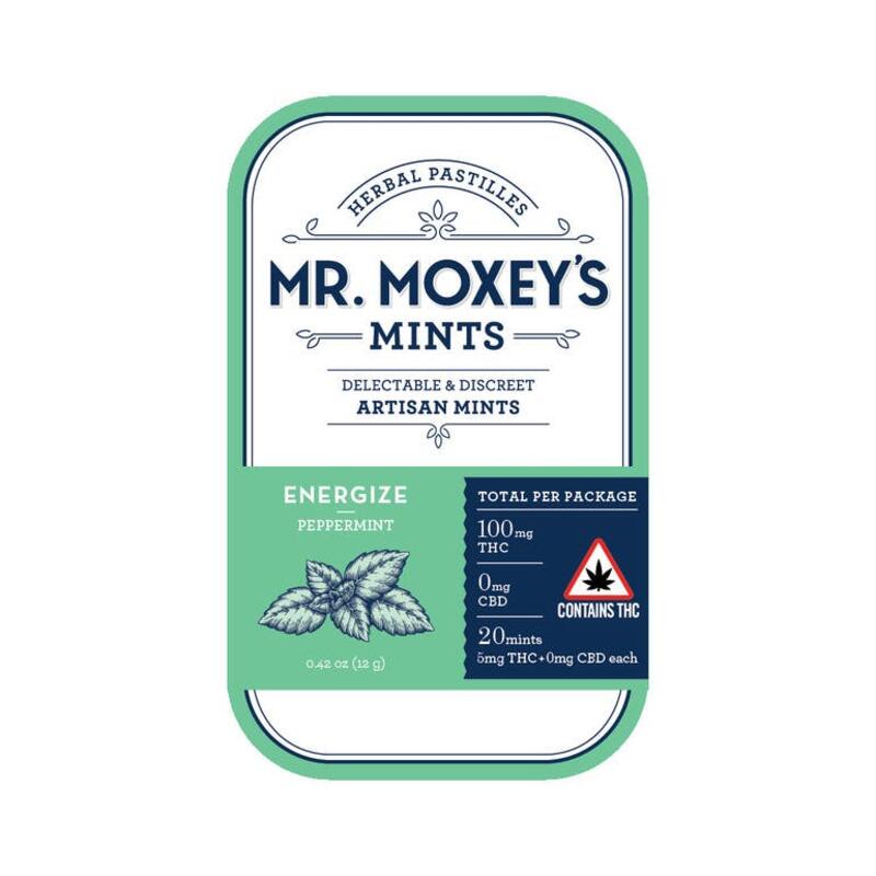 Mr Moxey's - Mints 100mg 20pk - Energize Peppermint