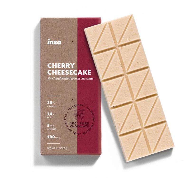 INSA - Chocolate Bar 100mg - Cherry Cheesecake